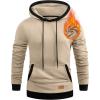imageJMIERR Mens Cotton Casual Hoodies Sweatshirts Fashion Long Sleeve Drawstring Fleece Pullover Hoodie with PocketsApricot