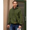 imageJMIERR Mens Cotton Casual Hoodies Sweatshirts Fashion Long Sleeve Drawstring Fleece Pullover Hoodie with PocketsB Green