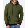 imageJMIERR Mens Cotton Casual Hoodies Sweatshirts Fashion Long Sleeve Drawstring Fleece Pullover Hoodie with PocketsB Green
