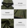 imageJMIERR Mens Cotton Casual Hoodies Sweatshirts Fashion Long Sleeve Drawstring Fleece Pullover Hoodie with PocketsB Green