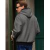 imageJMIERR Mens Cotton Casual Hoodies Sweatshirts Fashion Long Sleeve Drawstring Fleece Pullover Hoodie with PocketsB Grey