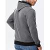 imageJMIERR Mens Cotton Casual Hoodies Sweatshirts Fashion Long Sleeve Drawstring Fleece Pullover Hoodie with PocketsB Grey