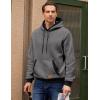 imageJMIERR Mens Cotton Casual Hoodies Sweatshirts Fashion Long Sleeve Drawstring Fleece Pullover Hoodie with PocketsB Grey