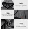 imageJMIERR Mens Cotton Casual Hoodies Sweatshirts Fashion Long Sleeve Drawstring Fleece Pullover Hoodie with PocketsB Grey