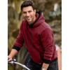 imageJMIERR Mens Cotton Casual Hoodies Sweatshirts Fashion Long Sleeve Drawstring Fleece Pullover Hoodie with PocketsB Red