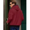 imageJMIERR Mens Cotton Casual Hoodies Sweatshirts Fashion Long Sleeve Drawstring Fleece Pullover Hoodie with PocketsB Red