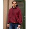 imageJMIERR Mens Cotton Casual Hoodies Sweatshirts Fashion Long Sleeve Drawstring Fleece Pullover Hoodie with PocketsB Red