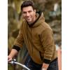 imageJMIERR Mens Cotton Casual Hoodies Sweatshirts Fashion Long Sleeve Drawstring Fleece Pullover Hoodie with PocketsBrown