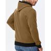 imageJMIERR Mens Cotton Casual Hoodies Sweatshirts Fashion Long Sleeve Drawstring Fleece Pullover Hoodie with PocketsBrown