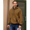 imageJMIERR Mens Cotton Casual Hoodies Sweatshirts Fashion Long Sleeve Drawstring Fleece Pullover Hoodie with PocketsBrown