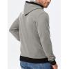 imageJMIERR Mens Cotton Casual Hoodies Sweatshirts Fashion Long Sleeve Drawstring Fleece Pullover Hoodie with PocketsLight Grey