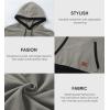 imageJMIERR Mens Cotton Casual Hoodies Sweatshirts Fashion Long Sleeve Drawstring Fleece Pullover Hoodie with PocketsLight Grey