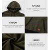 imageJMIERR Mens Cotton Casual Hoodies Sweatshirts Fashion Long Sleeve Drawstring Fleece Pullover Hoodie with PocketsMoss Green
