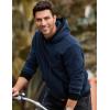 imageJMIERR Mens Cotton Casual Hoodies Sweatshirts Fashion Long Sleeve Drawstring Fleece Pullover Hoodie with PocketsNavy Blue