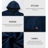 imageJMIERR Mens Cotton Casual Hoodies Sweatshirts Fashion Long Sleeve Drawstring Fleece Pullover Hoodie with PocketsNavy Blue