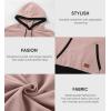 imageJMIERR Mens Cotton Casual Hoodies Sweatshirts Fashion Long Sleeve Drawstring Fleece Pullover Hoodie with PocketsPink