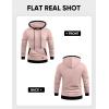 imageJMIERR Mens Cotton Casual Hoodies Sweatshirts Fashion Long Sleeve Drawstring Fleece Pullover Hoodie with PocketsPink