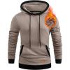 imageJMIERR Mens Cotton Casual Hoodies Sweatshirts Fashion Long Sleeve Drawstring Fleece Pullover Hoodie with PocketsPink Grey