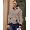 imageJMIERR Mens Cotton Casual Hoodies Sweatshirts Fashion Long Sleeve Drawstring Fleece Pullover Hoodie with PocketsPink Grey