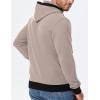 imageJMIERR Mens Cotton Casual Hoodies Sweatshirts Fashion Long Sleeve Drawstring Fleece Pullover Hoodie with PocketsPink Grey