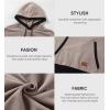 imageJMIERR Mens Cotton Casual Hoodies Sweatshirts Fashion Long Sleeve Drawstring Fleece Pullover Hoodie with PocketsPink Grey