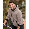 imageJMIERR Mens Cotton Casual Hoodies Sweatshirts Fashion Long Sleeve Drawstring Fleece Pullover Hoodie with PocketsPink Grey