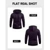 imageJMIERR Mens Cotton Casual Hoodies Sweatshirts Fashion Long Sleeve Drawstring Fleece Pullover Hoodie with PocketsPurple