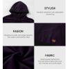 imageJMIERR Mens Cotton Casual Hoodies Sweatshirts Fashion Long Sleeve Drawstring Fleece Pullover Hoodie with PocketsPurple