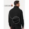 imageJMIERR Mens Fleece Quarter Zip Pullover Sweater Casual Cotton Fall Winter Family Outfit Warm Mock Neck with Pockets0 Black