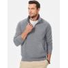 imageJMIERR Mens Fleece Quarter Zip Pullover Sweater Casual Cotton Fall Winter Family Outfit Warm Mock Neck with Pockets1 M Grey