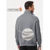 imageJMIERR Mens Fleece Quarter Zip Pullover Sweater Casual Cotton Fall Winter Family Outfit Warm Mock Neck with Pockets1 M Grey