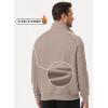 imageJMIERR Mens Fleece Quarter Zip Pullover Sweater Casual Cotton Fall Winter Family Outfit Warm Mock Neck with PocketsB Dark Beige