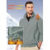 imageJMIERR Mens Fleece Quarter Zip Pullover Sweater Casual Cotton Fall Winter Family Outfit Warm Mock Neck with PocketsB Green 01