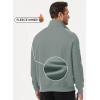 imageJMIERR Mens Fleece Quarter Zip Pullover Sweater Casual Cotton Fall Winter Family Outfit Warm Mock Neck with PocketsB Green 01