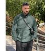 imageJMIERR Mens Fleece Quarter Zip Pullover Sweater Casual Cotton Fall Winter Family Outfit Warm Mock Neck with PocketsB Green 01