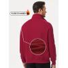 imageJMIERR Mens Fleece Quarter Zip Pullover Sweater Casual Cotton Fall Winter Family Outfit Warm Mock Neck with PocketsB Red