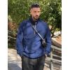 imageJMIERR Mens Fleece Quarter Zip Pullover Sweater Casual Cotton Fall Winter Family Outfit Warm Mock Neck with PocketsC Blue 01