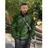 imageJMIERR Mens Fleece Quarter Zip Pullover Sweater Casual Cotton Fall Winter Family Outfit Warm Mock Neck with PocketsC Green