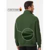 imageJMIERR Mens Fleece Quarter Zip Pullover Sweater Casual Cotton Fall Winter Family Outfit Warm Mock Neck with PocketsC Green