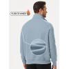 imageJMIERR Mens Fleece Quarter Zip Pullover Sweater Casual Cotton Fall Winter Family Outfit Warm Mock Neck with PocketsC Light Blue