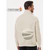 imageJMIERR Mens Fleece Quarter Zip Pullover Sweater Casual Cotton Fall Winter Family Outfit Warm Mock Neck with PocketsC Offwhite
