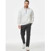 imageJMIERR Mens Fleece Quarter Zip Pullover Sweater Casual Cotton Fall Winter Family Outfit Warm Mock Neck with PocketsC White