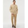 imageJMIERR Mens Quarter Zip Pullover Sweaters Casual Long Sleeve Fall Knit Texture SweaterBeige