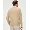 imageJMIERR Mens Quarter Zip Pullover Sweaters Casual Long Sleeve Fall Knit Texture SweaterBeige