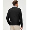 imageJMIERR Mens Quarter Zip Pullover Sweaters Casual Long Sleeve Fall Knit Texture SweaterBlack