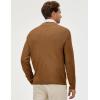 imageJMIERR Mens Quarter Zip Pullover Sweaters Casual Long Sleeve Fall Knit Texture SweaterBrown