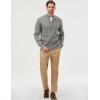 imageJMIERR Mens Quarter Zip Pullover Sweaters Casual Long Sleeve Fall Knit Texture SweaterGrey