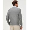 imageJMIERR Mens Quarter Zip Pullover Sweaters Casual Long Sleeve Fall Knit Texture SweaterGrey