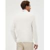 imageJMIERR Mens Quarter Zip Pullover Sweaters Casual Long Sleeve Fall Knit Texture SweaterWhite