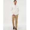 imageJMIERR Mens Quarter Zip Pullover Sweaters Casual Long Sleeve Fall Knit Texture SweaterWhite